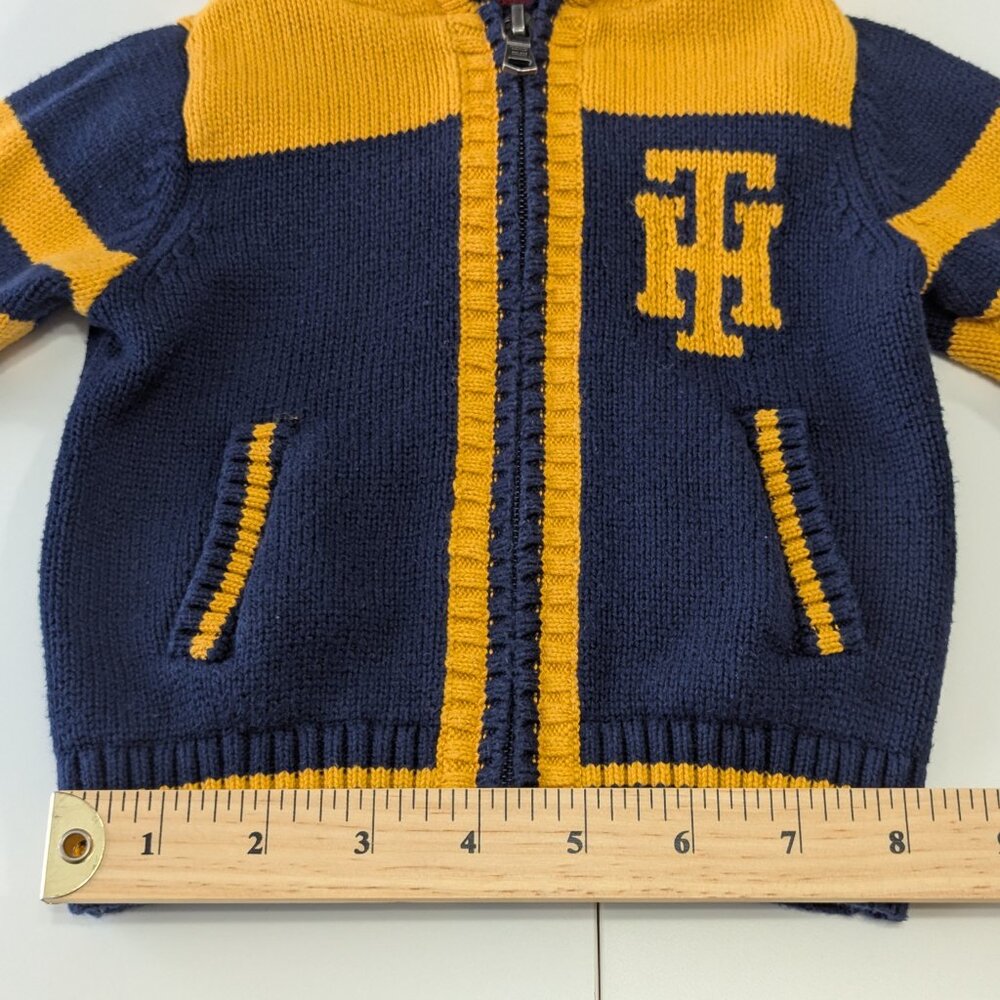 Tommy Hilfiger Toddler Navy and Yellow Full Zip Hoodie - Picture 11 of 13